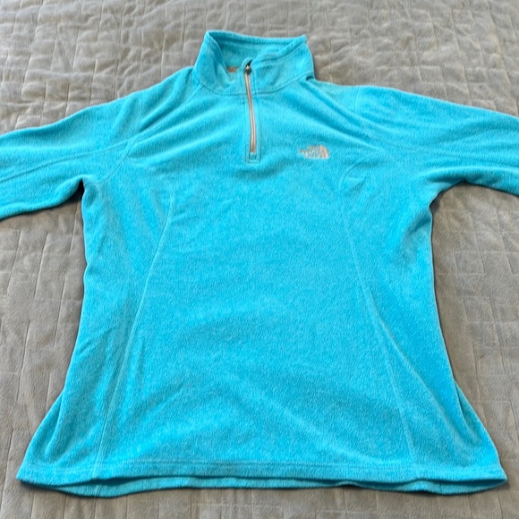The North Face Fleece Pullover Sweatshirt, Blue, Turquoise, Size M - Picture 2 of 9